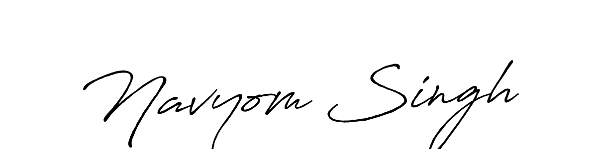 Use a signature maker to create a handwritten signature online. With this signature software, you can design (Antro_Vectra_Bolder) your own signature for name Navyom Singh. Navyom Singh signature style 7 images and pictures png