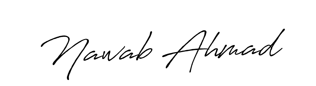 Also You can easily find your signature by using the search form. We will create Nawab Ahmad name handwritten signature images for you free of cost using Antro_Vectra_Bolder sign style. Nawab Ahmad signature style 7 images and pictures png