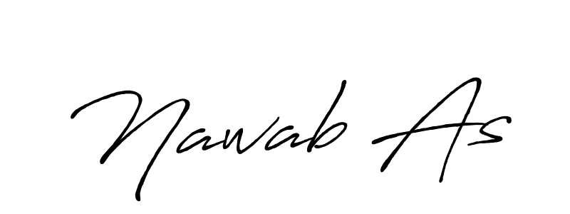Make a beautiful signature design for name Nawab As. With this signature (Antro_Vectra_Bolder) style, you can create a handwritten signature for free. Nawab As signature style 7 images and pictures png