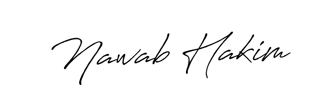 Nawab Hakim stylish signature style. Best Handwritten Sign (Antro_Vectra_Bolder) for my name. Handwritten Signature Collection Ideas for my name Nawab Hakim. Nawab Hakim signature style 7 images and pictures png