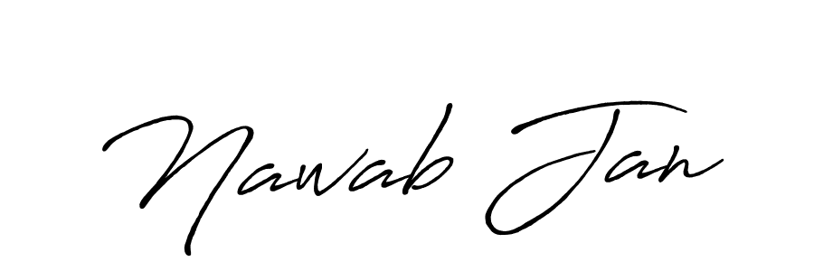 Design your own signature with our free online signature maker. With this signature software, you can create a handwritten (Antro_Vectra_Bolder) signature for name Nawab Jan. Nawab Jan signature style 7 images and pictures png