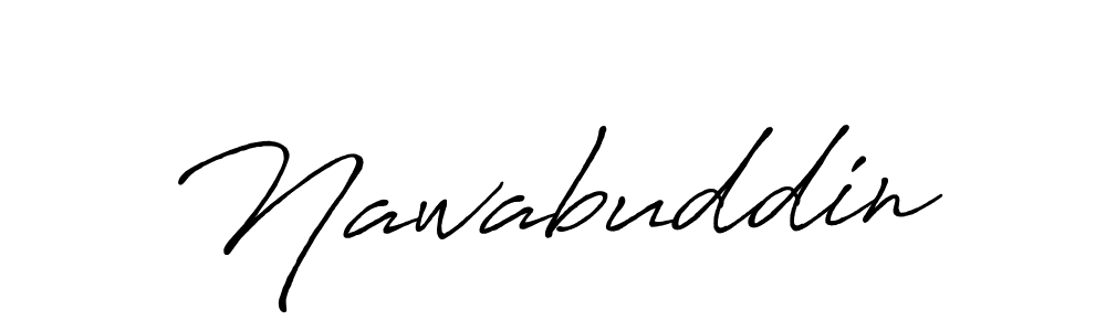 Create a beautiful signature design for name Nawabuddin. With this signature (Antro_Vectra_Bolder) fonts, you can make a handwritten signature for free. Nawabuddin signature style 7 images and pictures png