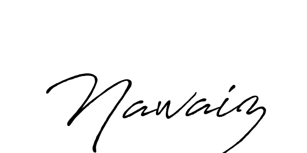 How to make Nawaiz name signature. Use Antro_Vectra_Bolder style for creating short signs online. This is the latest handwritten sign. Nawaiz signature style 7 images and pictures png