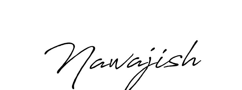 The best way (Antro_Vectra_Bolder) to make a short signature is to pick only two or three words in your name. The name Nawajish include a total of six letters. For converting this name. Nawajish signature style 7 images and pictures png