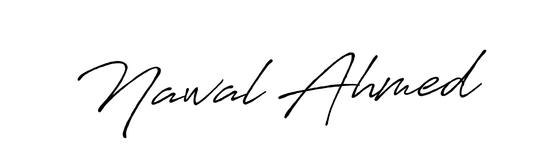 Also You can easily find your signature by using the search form. We will create Nawal Ahmed name handwritten signature images for you free of cost using Antro_Vectra_Bolder sign style. Nawal Ahmed signature style 7 images and pictures png