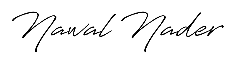Transform the name Nawal Nader into a signature masterpiece using Antro_Vectra_Bolder font. Ideal for photographers, artists, and creators looking for watermarks. Nawal Nader signature style 7 images and pictures png