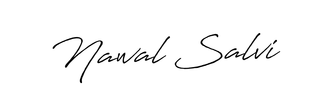 How to make Nawal Salvi name signature. Use Antro_Vectra_Bolder style for creating short signs online. This is the latest handwritten sign. Nawal Salvi signature style 7 images and pictures png