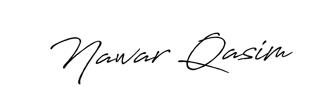 The best way (Antro_Vectra_Bolder) to make a short signature is to pick only two or three words in your name. The name Nawar Qasim include a total of six letters. For converting this name. Nawar Qasim signature style 7 images and pictures png