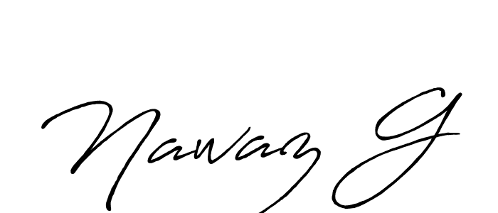 This is the best signature style for the Nawaz G name. Also you like these signature font (Antro_Vectra_Bolder). Mix name signature. Nawaz G signature style 7 images and pictures png