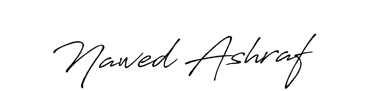 Use a signature maker to create a handwritten signature online. With this signature software, you can design (Antro_Vectra_Bolder) your own signature for name Nawed Ashraf. Nawed Ashraf signature style 7 images and pictures png