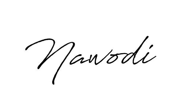 How to make Nawodi signature? Antro_Vectra_Bolder is a professional autograph style. Create handwritten signature for Nawodi name. Nawodi signature style 7 images and pictures png