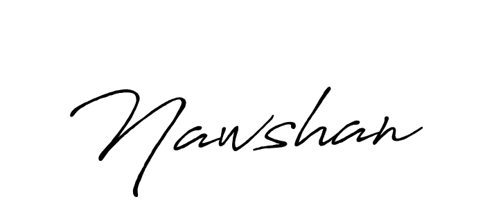 Use a signature maker to create a handwritten signature online. With this signature software, you can design (Antro_Vectra_Bolder) your own signature for name Nawshan. Nawshan signature style 7 images and pictures png