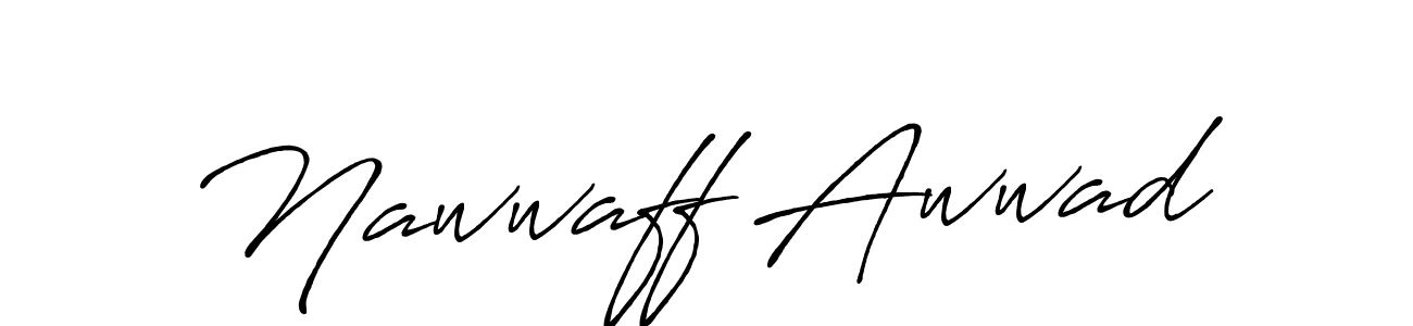 Make a short Nawwaff Awwad signature style. Manage your documents anywhere anytime using Antro_Vectra_Bolder. Create and add eSignatures, submit forms, share and send files easily. Nawwaff Awwad signature style 7 images and pictures png