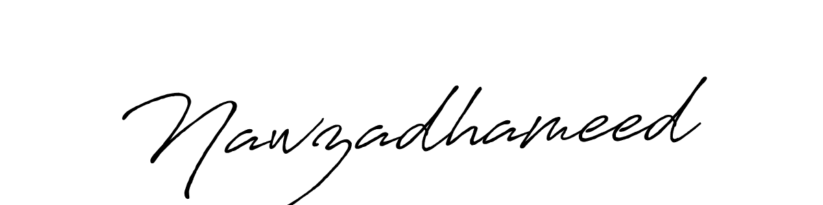 How to make Nawzadhameed name signature. Use Antro_Vectra_Bolder style for creating short signs online. This is the latest handwritten sign. Nawzadhameed signature style 7 images and pictures png