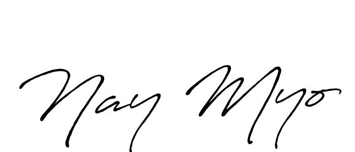 Create a beautiful signature design for name Nay Myo. With this signature (Antro_Vectra_Bolder) fonts, you can make a handwritten signature for free. Nay Myo signature style 7 images and pictures png