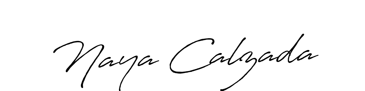 Design your own signature with our free online signature maker. With this signature software, you can create a handwritten (Antro_Vectra_Bolder) signature for name Naya Calzada. Naya Calzada signature style 7 images and pictures png