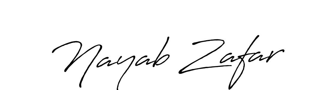 Use a signature maker to create a handwritten signature online. With this signature software, you can design (Antro_Vectra_Bolder) your own signature for name Nayab Zafar. Nayab Zafar signature style 7 images and pictures png