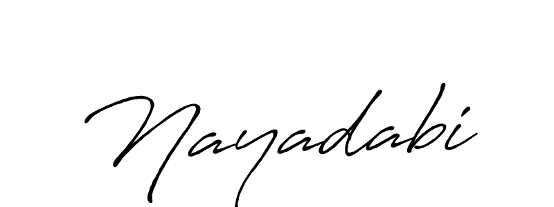 How to make Nayadabi name signature. Use Antro_Vectra_Bolder style for creating short signs online. This is the latest handwritten sign. Nayadabi signature style 7 images and pictures png