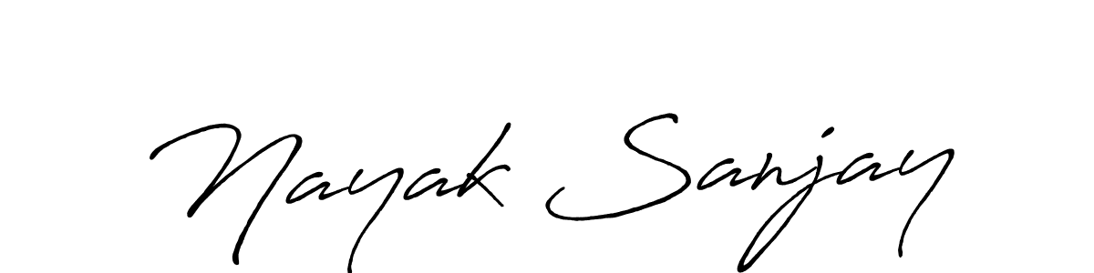 Similarly Antro_Vectra_Bolder is the best handwritten signature design. Signature creator online .You can use it as an online autograph creator for name Nayak Sanjay. Nayak Sanjay signature style 7 images and pictures png