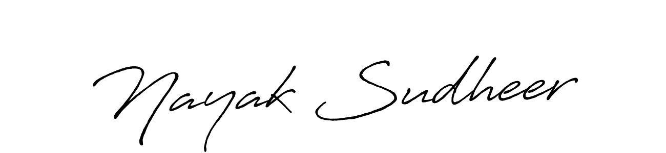 Also we have Nayak Sudheer name is the best signature style. Create professional handwritten signature collection using Antro_Vectra_Bolder autograph style. Nayak Sudheer signature style 7 images and pictures png