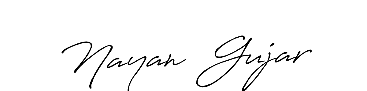 Nayan  Gujar stylish signature style. Best Handwritten Sign (Antro_Vectra_Bolder) for my name. Handwritten Signature Collection Ideas for my name Nayan  Gujar. Nayan  Gujar signature style 7 images and pictures png