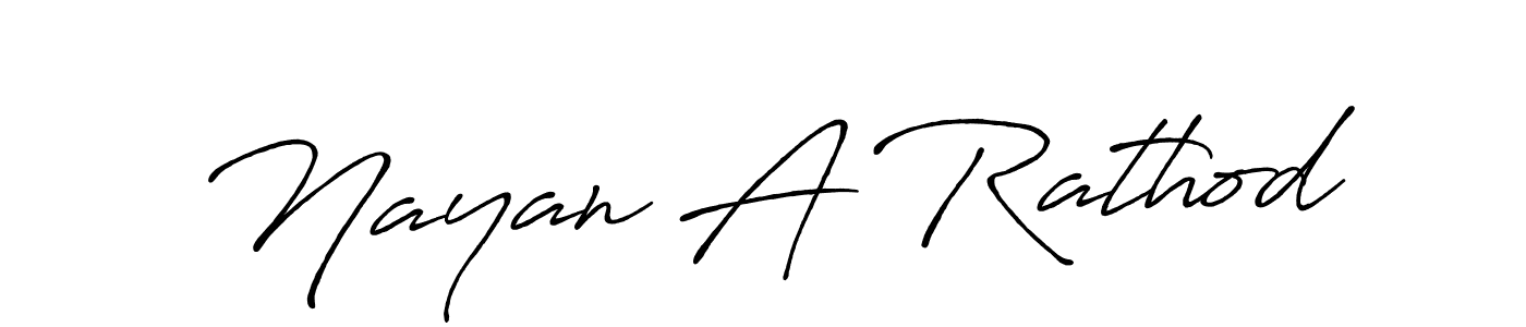 Use a signature maker to create a handwritten signature online. With this signature software, you can design (Antro_Vectra_Bolder) your own signature for name Nayan A Rathod. Nayan A Rathod signature style 7 images and pictures png