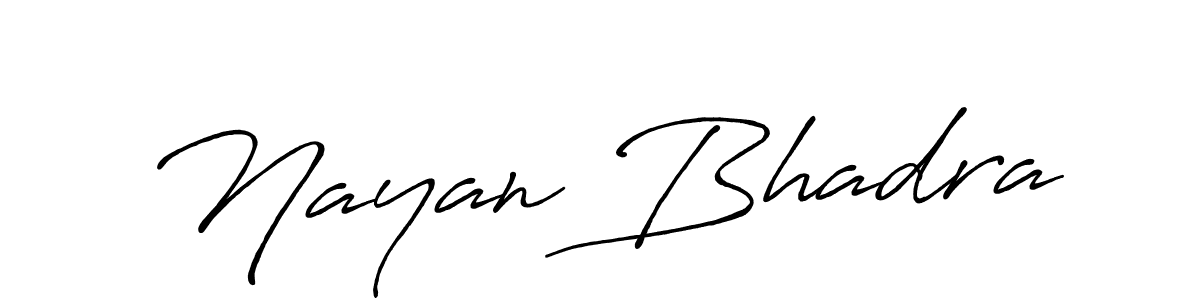 Design your own signature with our free online signature maker. With this signature software, you can create a handwritten (Antro_Vectra_Bolder) signature for name Nayan Bhadra. Nayan Bhadra signature style 7 images and pictures png