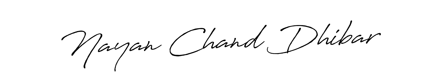 How to make Nayan Chand Dhibar name signature. Use Antro_Vectra_Bolder style for creating short signs online. This is the latest handwritten sign. Nayan Chand Dhibar signature style 7 images and pictures png