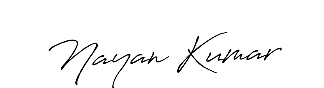 Create a beautiful signature design for name Nayan Kumar. With this signature (Antro_Vectra_Bolder) fonts, you can make a handwritten signature for free. Nayan Kumar signature style 7 images and pictures png