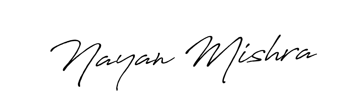 How to make Nayan Mishra name signature. Use Antro_Vectra_Bolder style for creating short signs online. This is the latest handwritten sign. Nayan Mishra signature style 7 images and pictures png