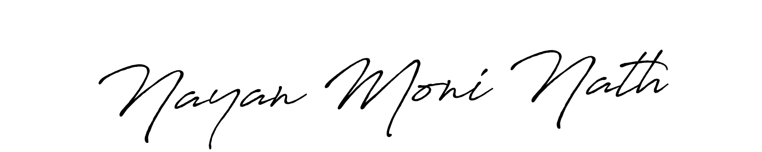 Also we have Nayan Moni Nath name is the best signature style. Create professional handwritten signature collection using Antro_Vectra_Bolder autograph style. Nayan Moni Nath signature style 7 images and pictures png