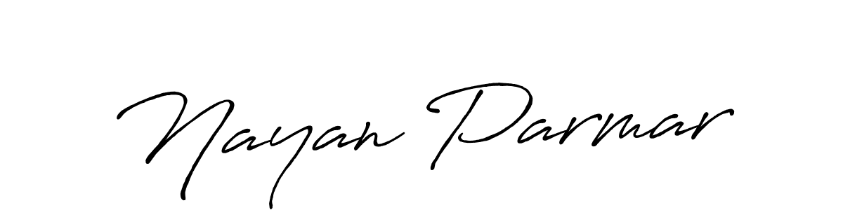 How to make Nayan Parmar name signature. Use Antro_Vectra_Bolder style for creating short signs online. This is the latest handwritten sign. Nayan Parmar signature style 7 images and pictures png