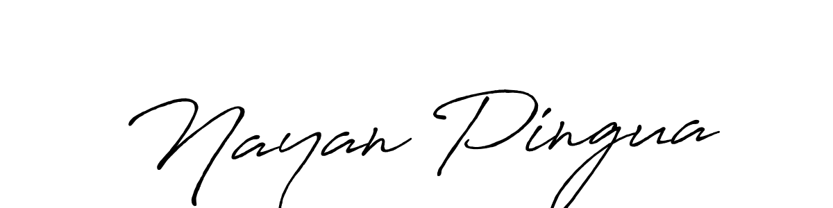 The best way (Antro_Vectra_Bolder) to make a short signature is to pick only two or three words in your name. The name Nayan Pingua include a total of six letters. For converting this name. Nayan Pingua signature style 7 images and pictures png