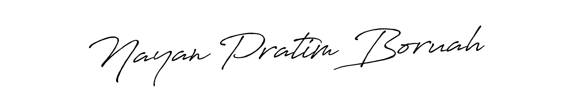 How to make Nayan Pratim Boruah signature? Antro_Vectra_Bolder is a professional autograph style. Create handwritten signature for Nayan Pratim Boruah name. Nayan Pratim Boruah signature style 7 images and pictures png