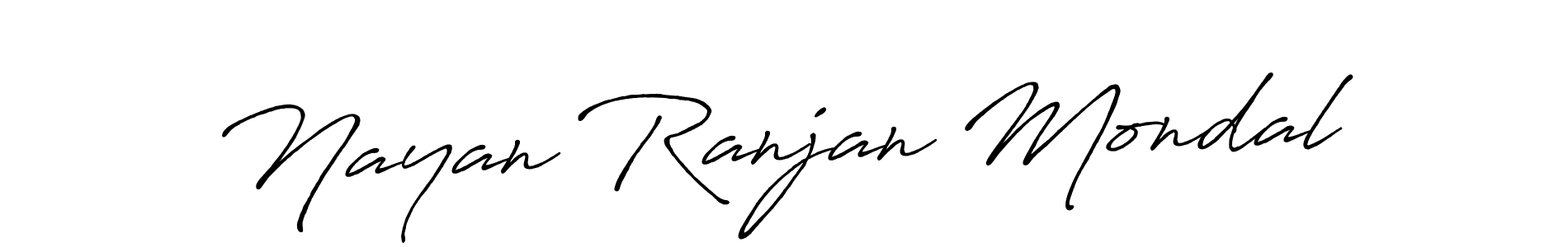 Create a beautiful signature design for name Nayan Ranjan Mondal. With this signature (Antro_Vectra_Bolder) fonts, you can make a handwritten signature for free. Nayan Ranjan Mondal signature style 7 images and pictures png