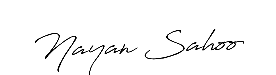 How to make Nayan Sahoo signature? Antro_Vectra_Bolder is a professional autograph style. Create handwritten signature for Nayan Sahoo name. Nayan Sahoo signature style 7 images and pictures png