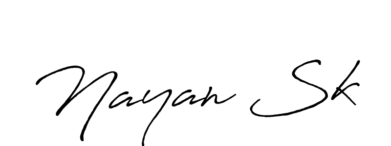 Make a beautiful signature design for name Nayan Sk. Use this online signature maker to create a handwritten signature for free. Nayan Sk signature style 7 images and pictures png