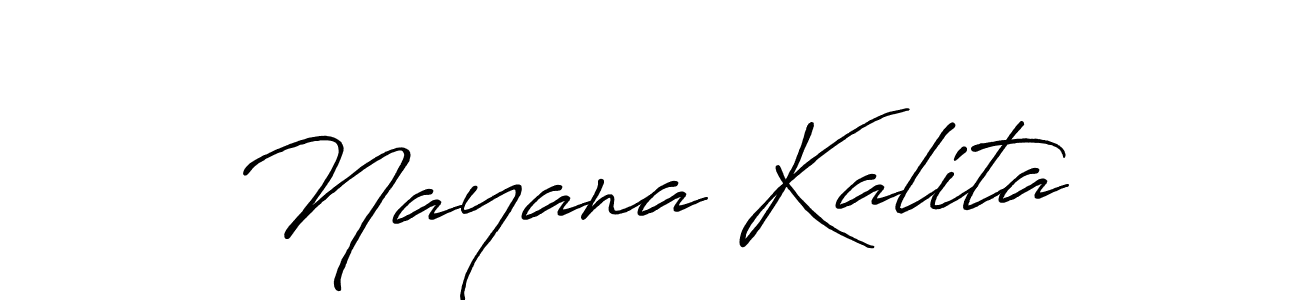 Create a beautiful signature design for name Nayana Kalita. With this signature (Antro_Vectra_Bolder) fonts, you can make a handwritten signature for free. Nayana Kalita signature style 7 images and pictures png