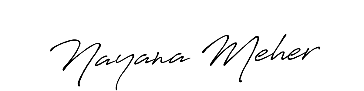 if you are searching for the best signature style for your name Nayana Meher. so please give up your signature search. here we have designed multiple signature styles  using Antro_Vectra_Bolder. Nayana Meher signature style 7 images and pictures png