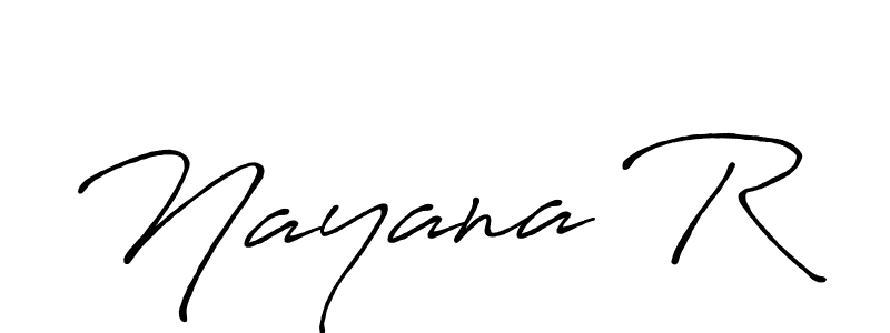 This is the best signature style for the Nayana R name. Also you like these signature font (Antro_Vectra_Bolder). Mix name signature. Nayana R signature style 7 images and pictures png