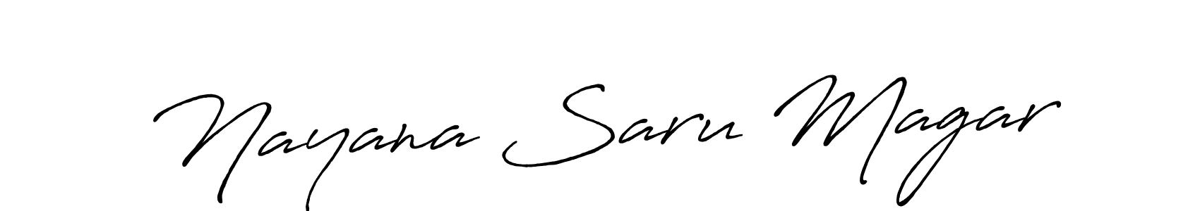 Design your own signature with our free online signature maker. With this signature software, you can create a handwritten (Antro_Vectra_Bolder) signature for name Nayana Saru Magar. Nayana Saru Magar signature style 7 images and pictures png