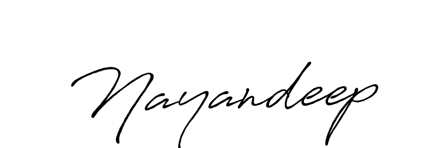 How to make Nayandeep signature? Antro_Vectra_Bolder is a professional autograph style. Create handwritten signature for Nayandeep name. Nayandeep signature style 7 images and pictures png