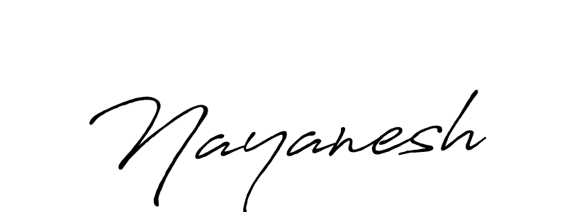 How to make Nayanesh signature? Antro_Vectra_Bolder is a professional autograph style. Create handwritten signature for Nayanesh name. Nayanesh signature style 7 images and pictures png