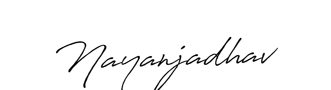 Make a beautiful signature design for name Nayanjadhav. With this signature (Antro_Vectra_Bolder) style, you can create a handwritten signature for free. Nayanjadhav signature style 7 images and pictures png