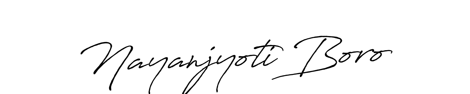 Create a beautiful signature design for name Nayanjyoti Boro. With this signature (Antro_Vectra_Bolder) fonts, you can make a handwritten signature for free. Nayanjyoti Boro signature style 7 images and pictures png
