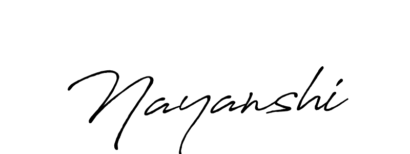 How to make Nayanshi signature? Antro_Vectra_Bolder is a professional autograph style. Create handwritten signature for Nayanshi name. Nayanshi signature style 7 images and pictures png