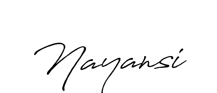 Create a beautiful signature design for name Nayansi. With this signature (Antro_Vectra_Bolder) fonts, you can make a handwritten signature for free. Nayansi signature style 7 images and pictures png