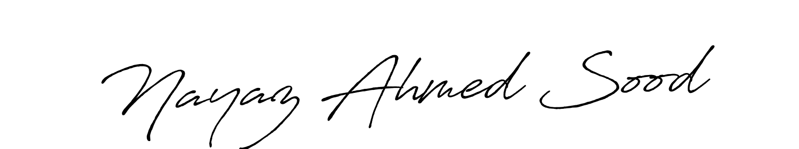 The best way (Antro_Vectra_Bolder) to make a short signature is to pick only two or three words in your name. The name Nayaz Ahmed Sood include a total of six letters. For converting this name. Nayaz Ahmed Sood signature style 7 images and pictures png