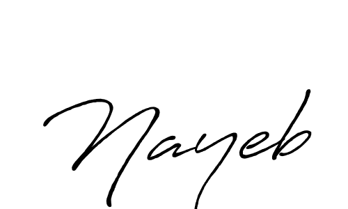 Create a beautiful signature design for name Nayeb. With this signature (Antro_Vectra_Bolder) fonts, you can make a handwritten signature for free. Nayeb signature style 7 images and pictures png