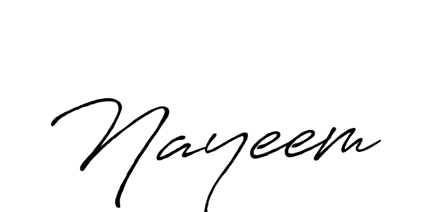 Create a beautiful signature design for name Nayeem. With this signature (Antro_Vectra_Bolder) fonts, you can make a handwritten signature for free. Nayeem signature style 7 images and pictures png